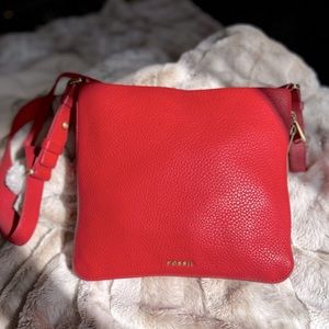 Fossil Crossbody Red / Pebble Leather
